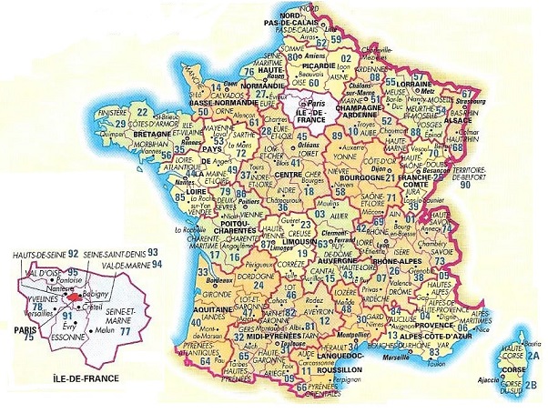 carte de france métropolitaine