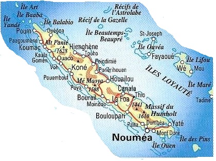 carte de france nouvelle caledonie